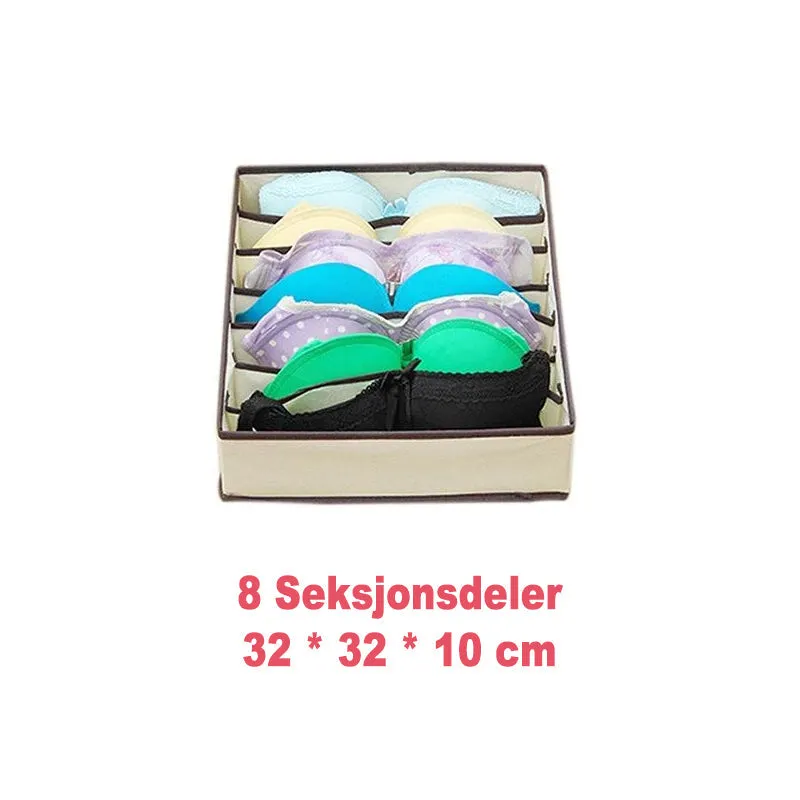 Collapsible closet underwear organizer - 4-piece set