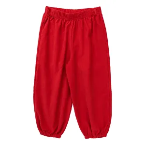 Corduroy Bloomer Pants -Deep Red