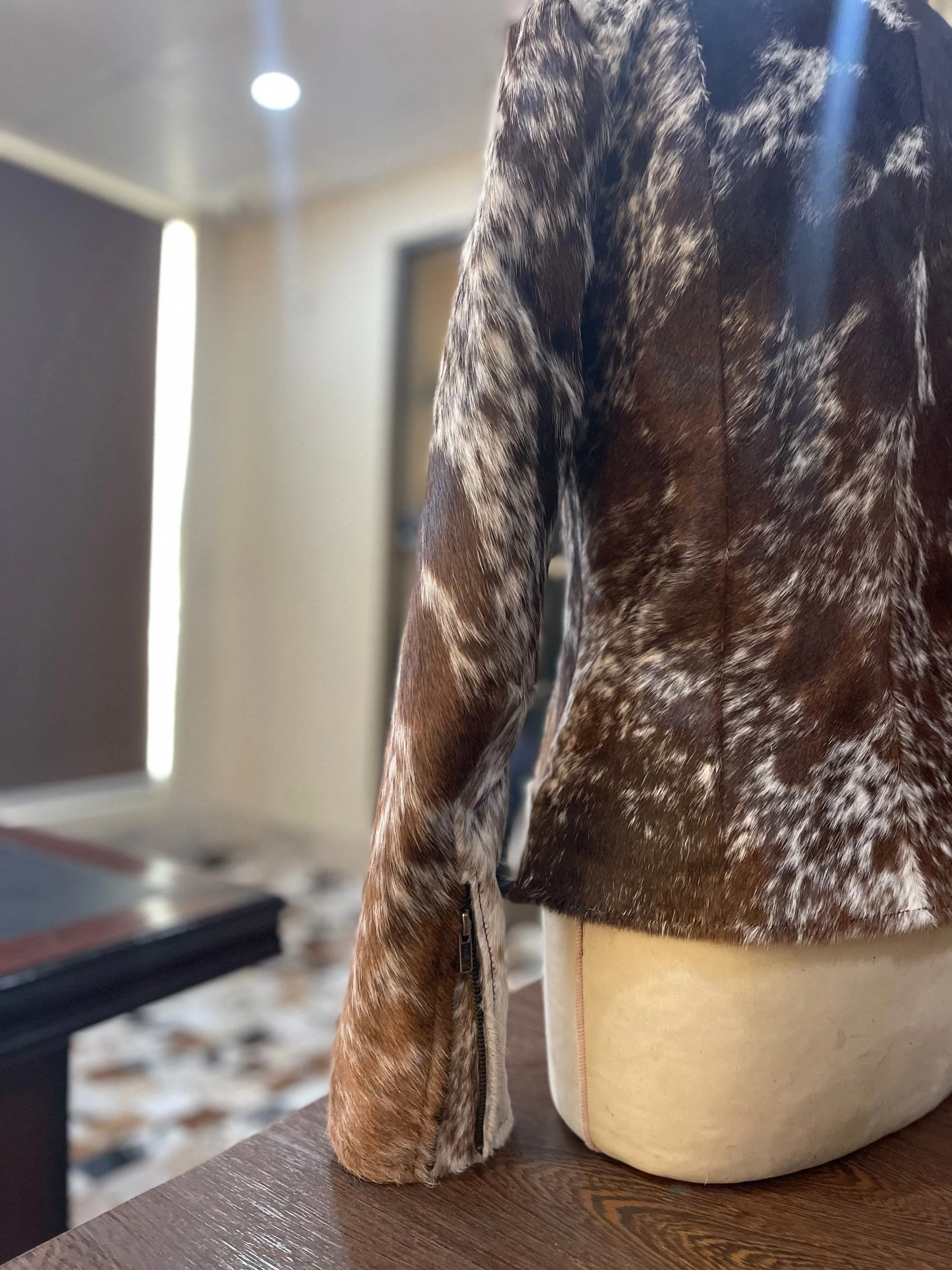 cowhide jacket woman