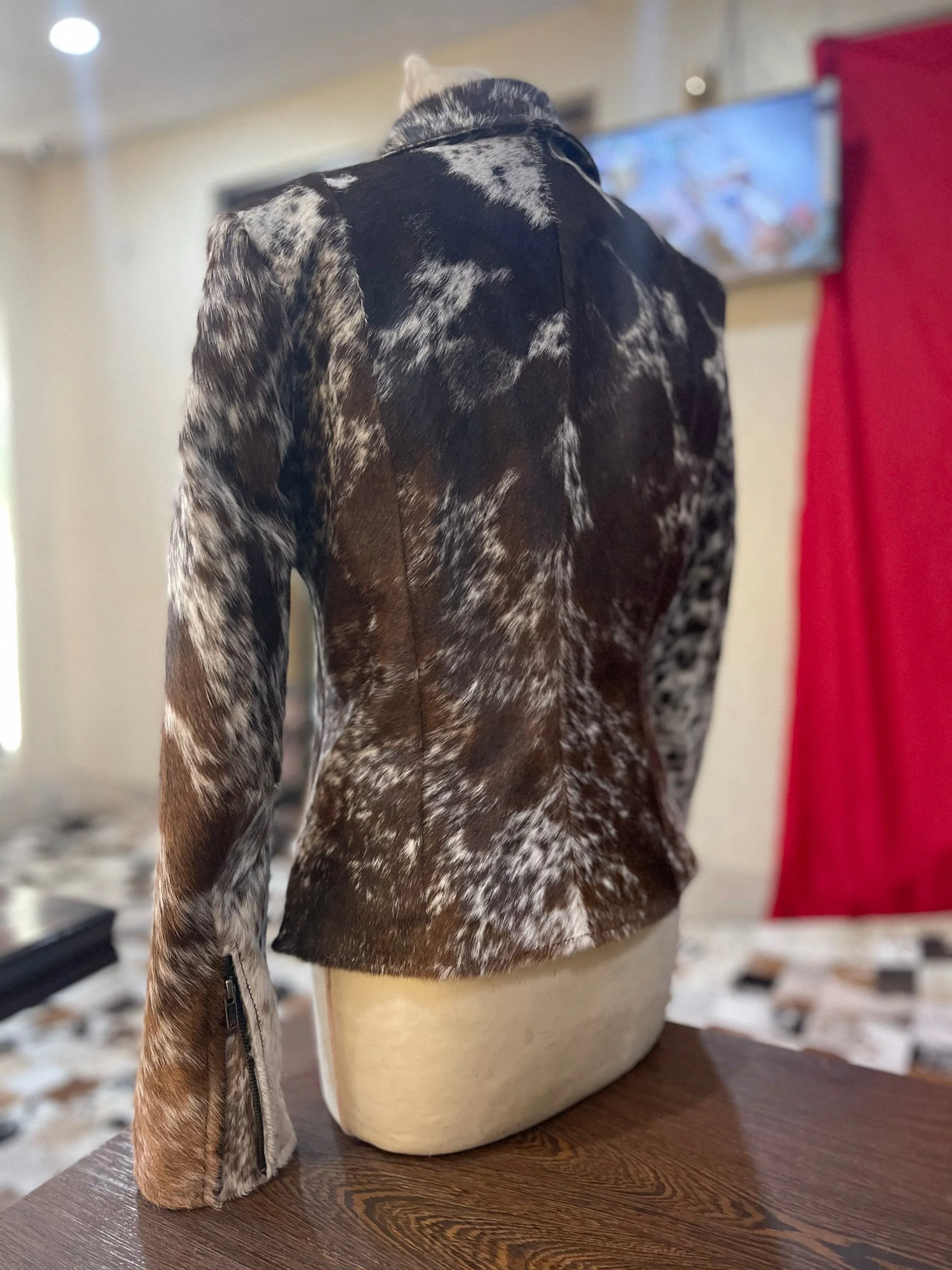 cowhide jacket woman