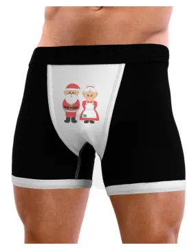 Cute Mr and Mrs Santa Claus Couple Christmas Mens Boxer Brief Underwear