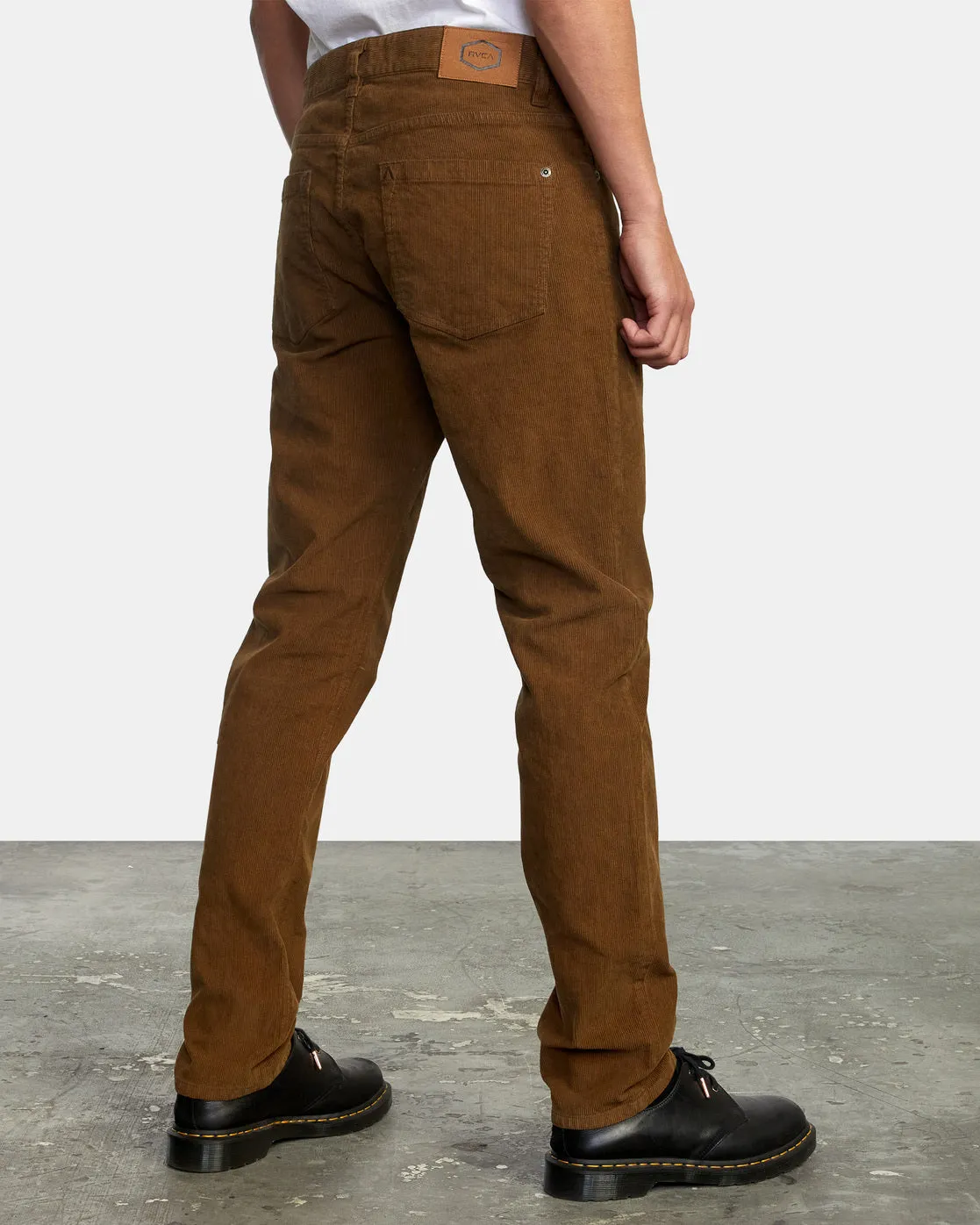 Daggers Pigment Slim Fit Corduroy Pants - Bombay Brown