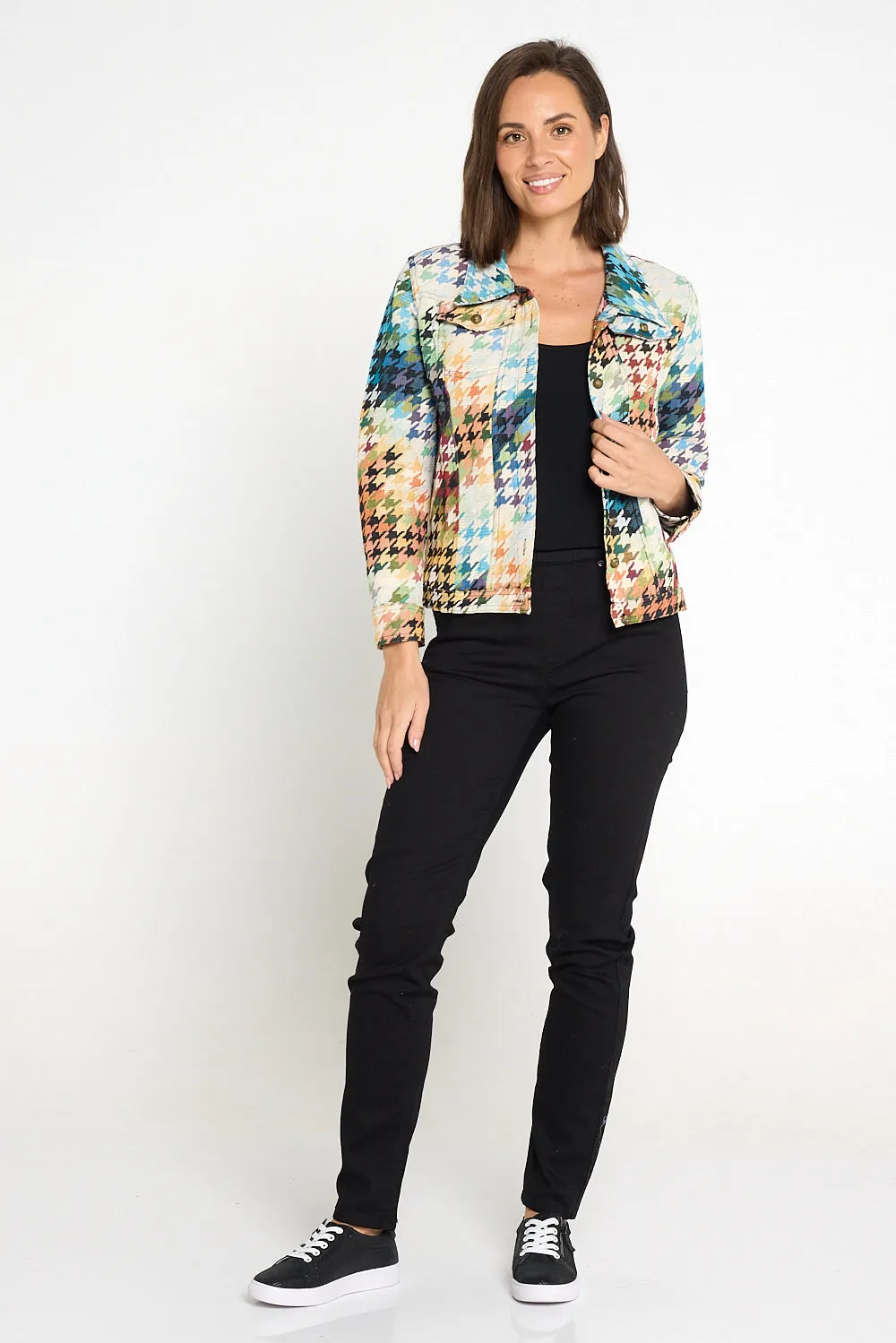 Dakota Jacket - Rainbow Houndstooth