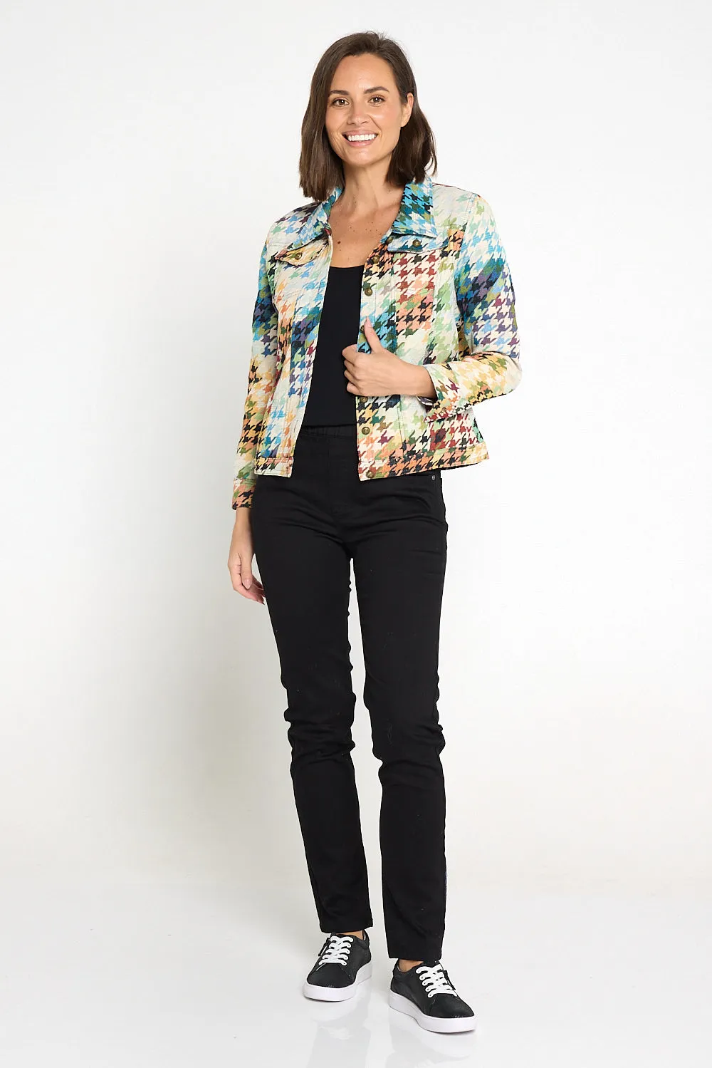 Dakota Jacket - Rainbow Houndstooth