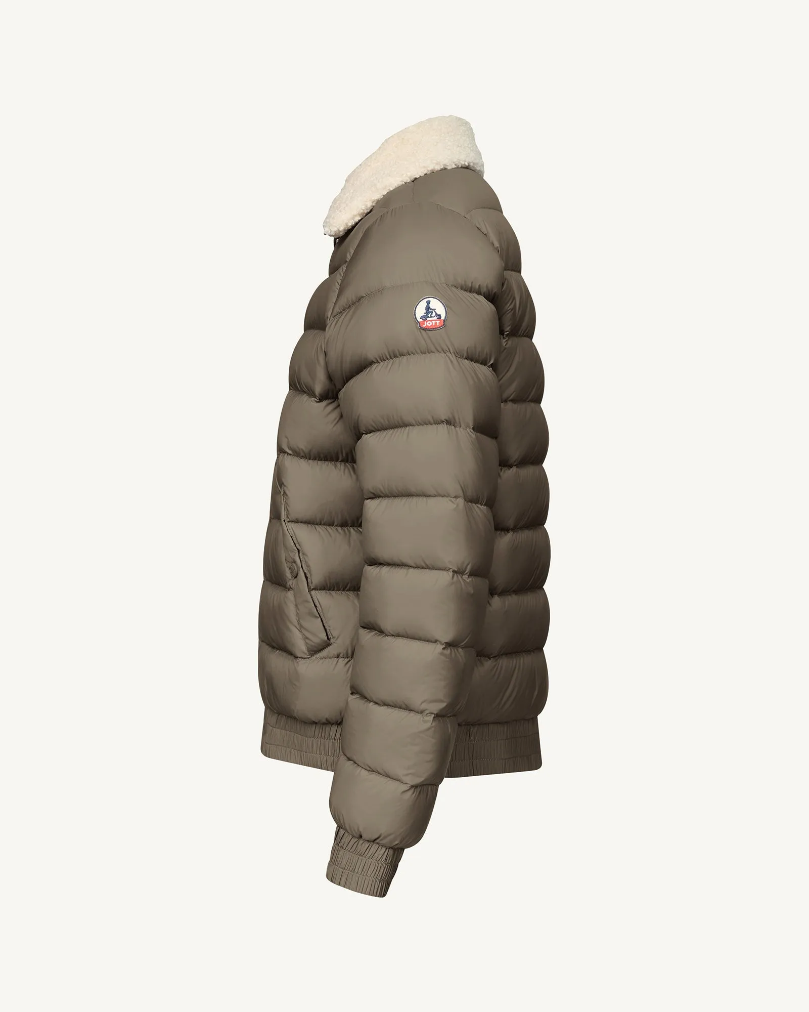 Danao aviator-style down jacket Taupe