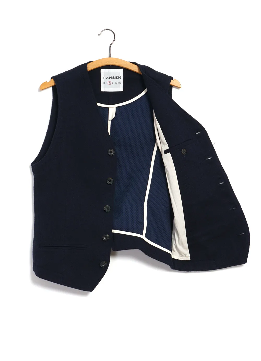 DANIEL | Casual Waistcoat | Indigo Sashiko