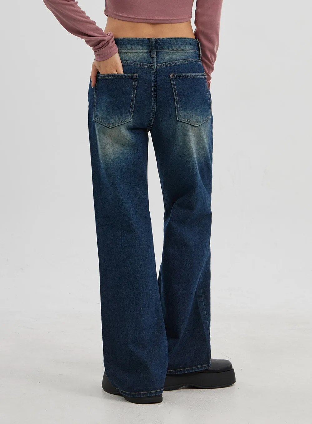 Dark Wash Bootcut Jeans CJ319