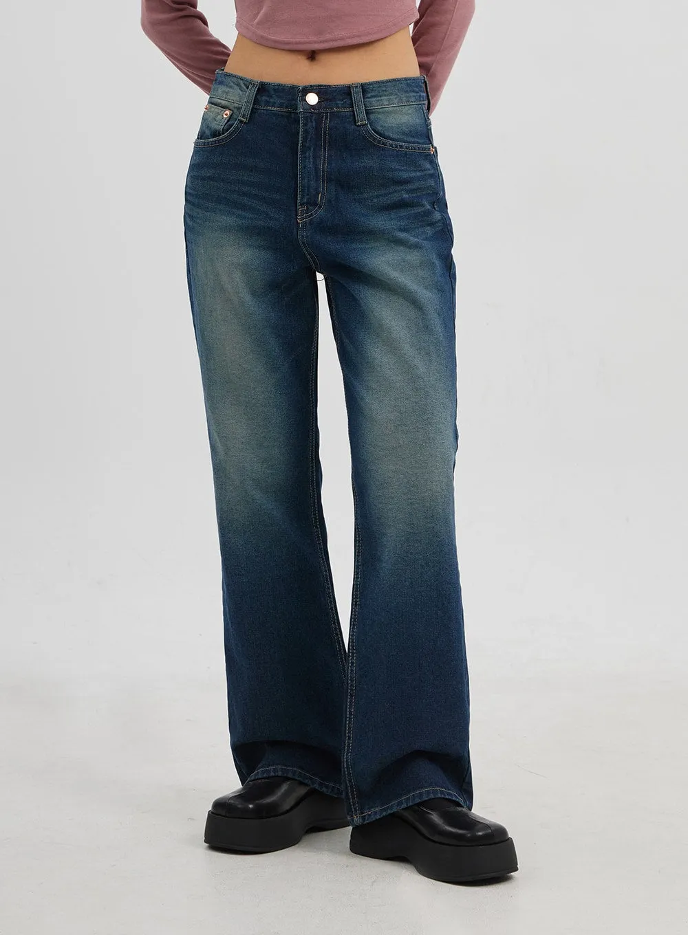 Dark Wash Bootcut Jeans CJ319