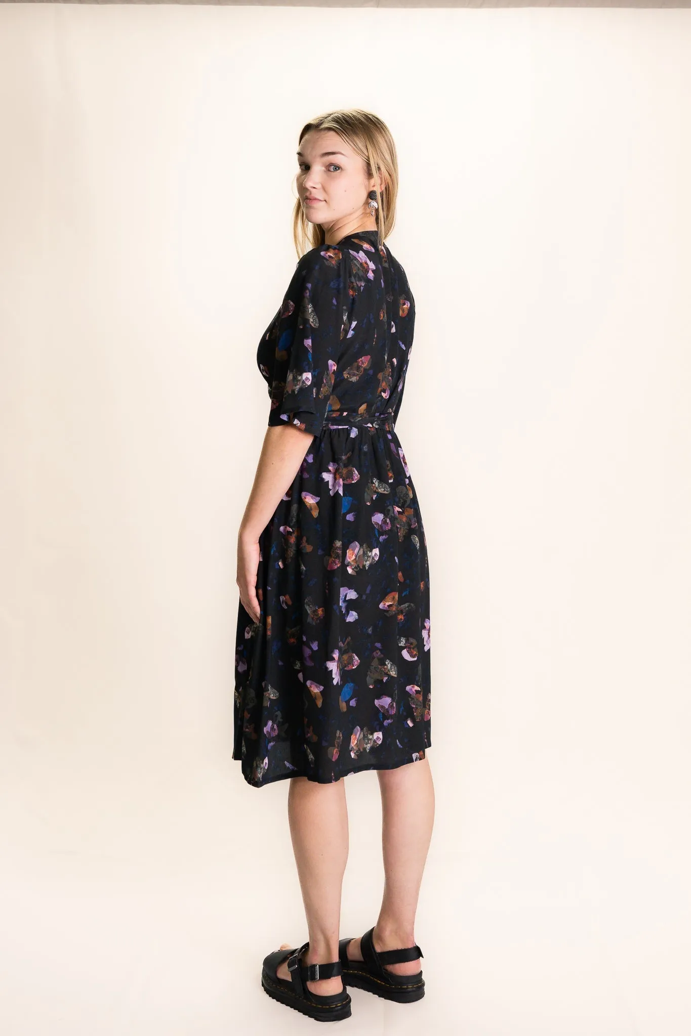 Delight Wrap Dress Dark Matter