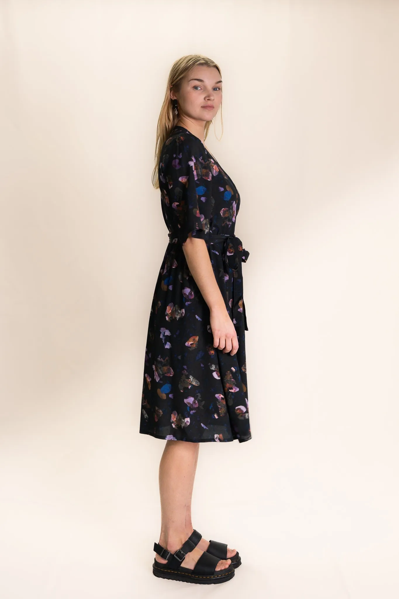 Delight Wrap Dress Dark Matter