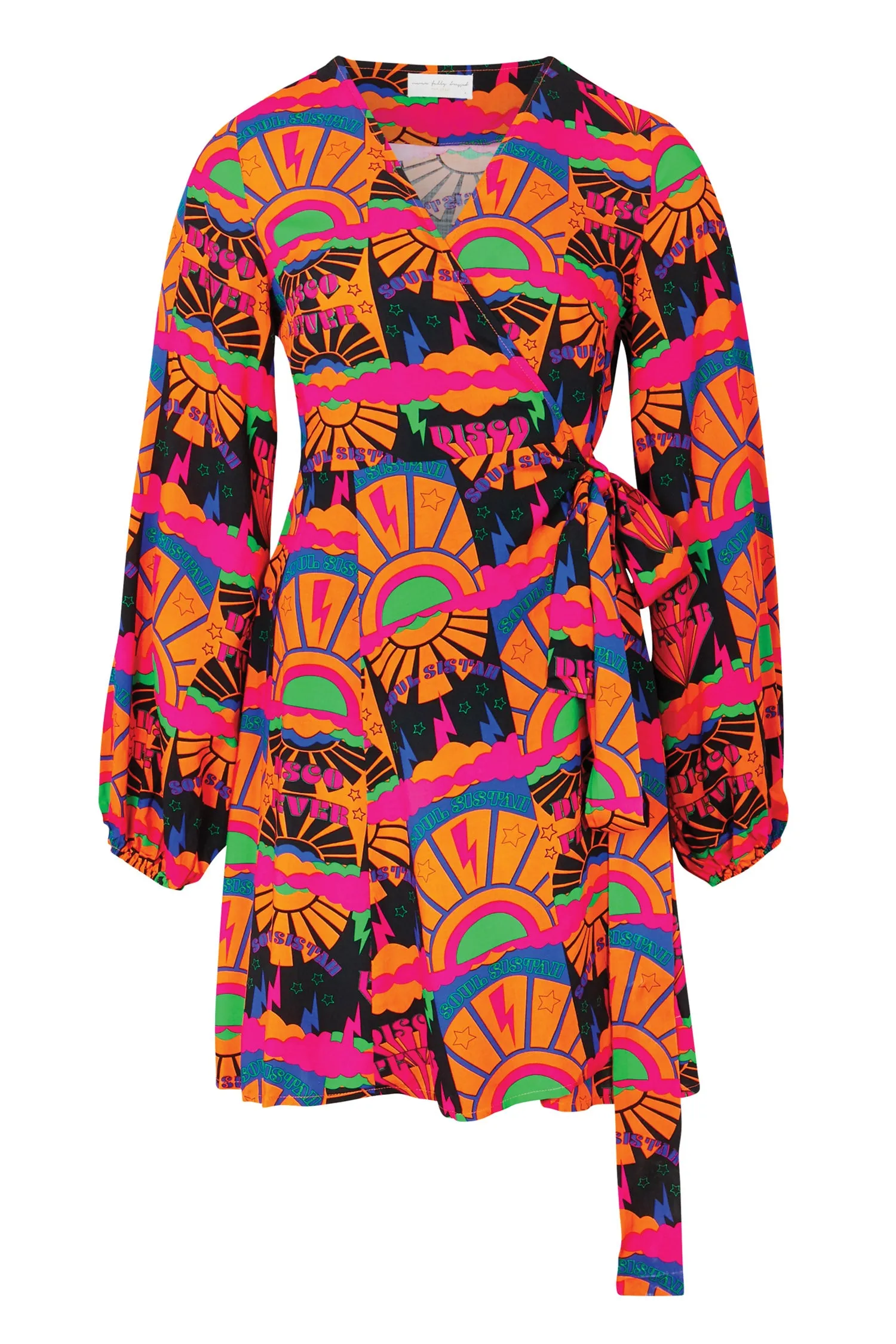 Disco Groove Wrap Dress