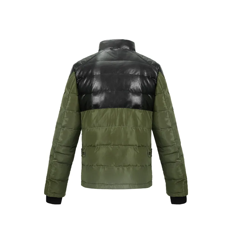 Double Pocket Men Army Green Fashion Jacket For Autumn and Winter