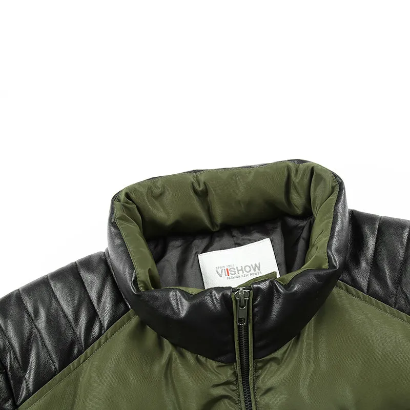 Double Pocket Men Army Green Fashion Jacket For Autumn and Winter