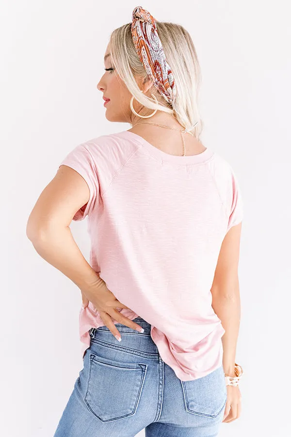 Drive In Movie Shift Tee in Blush