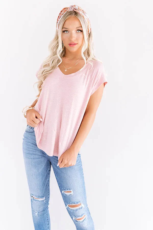 Drive In Movie Shift Tee in Blush