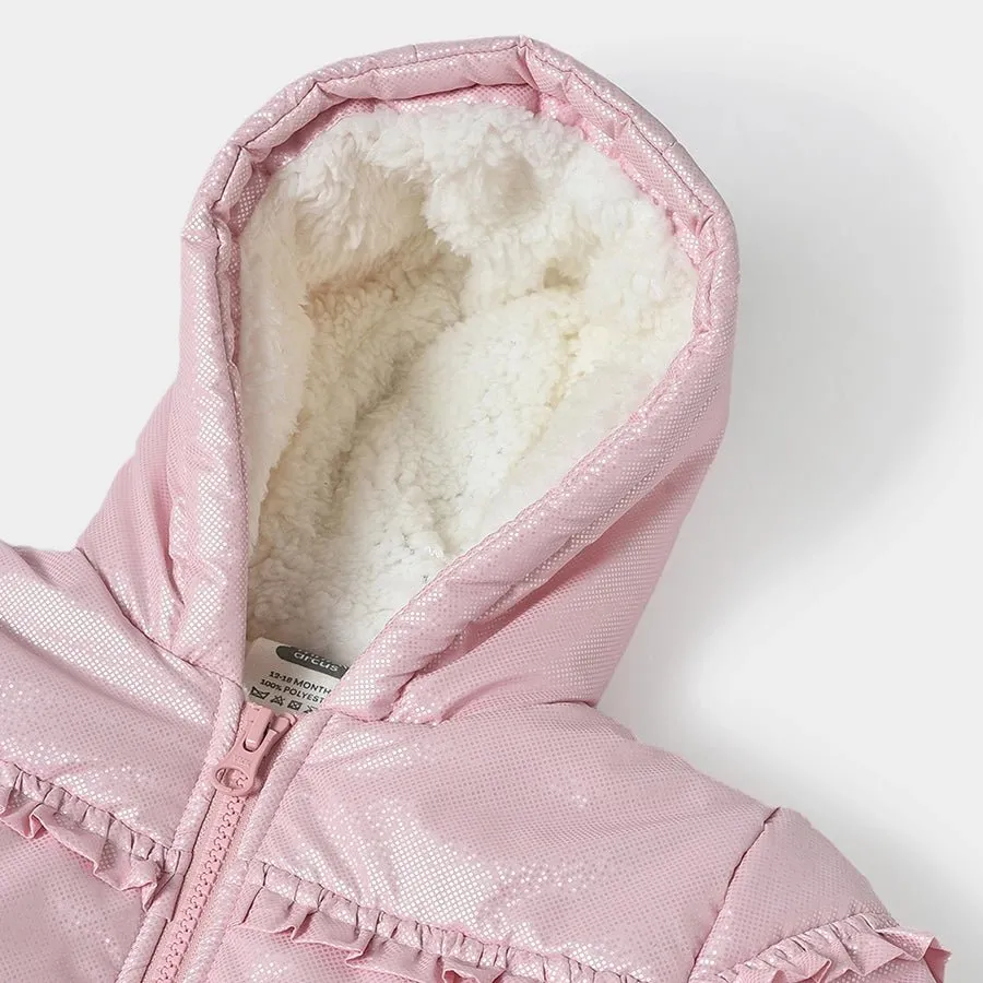 Farm Friends Baby Pink Solid Jacket