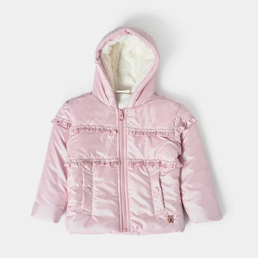 Farm Friends Baby Pink Solid Jacket