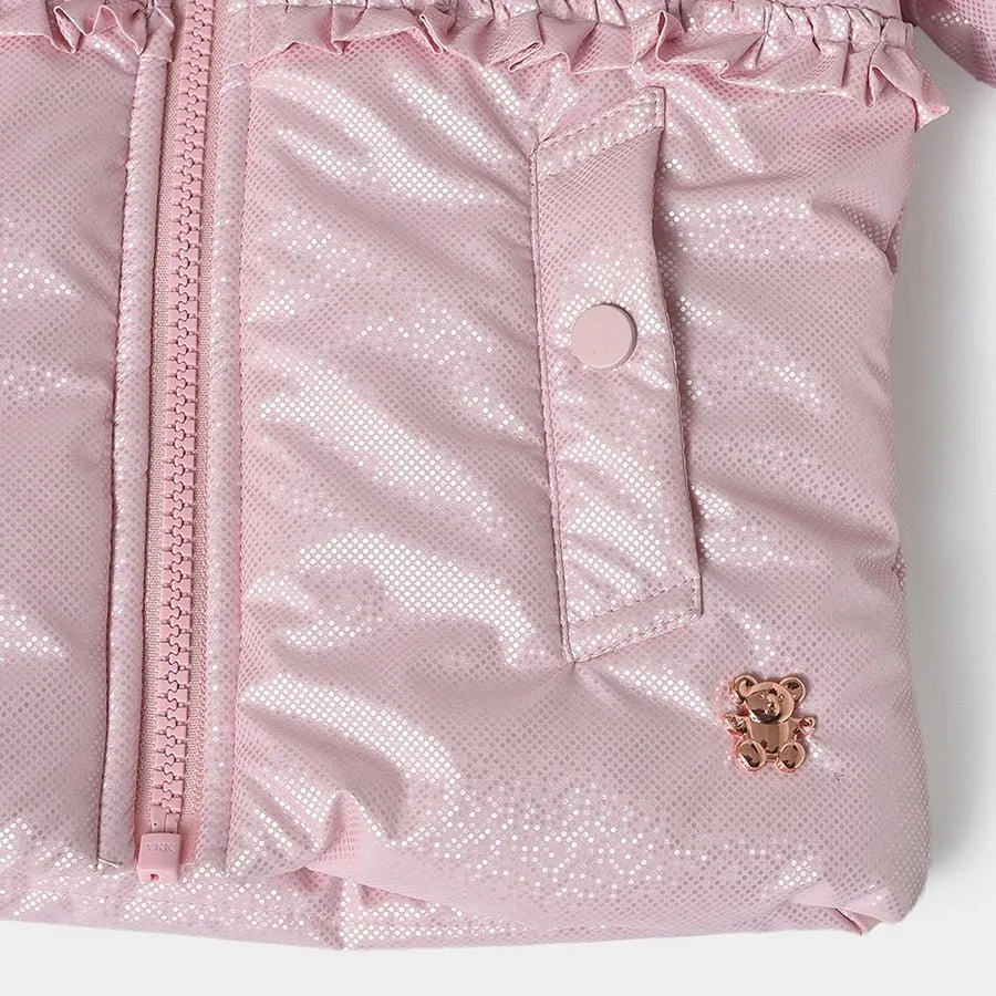 Farm Friends Baby Pink Solid Jacket