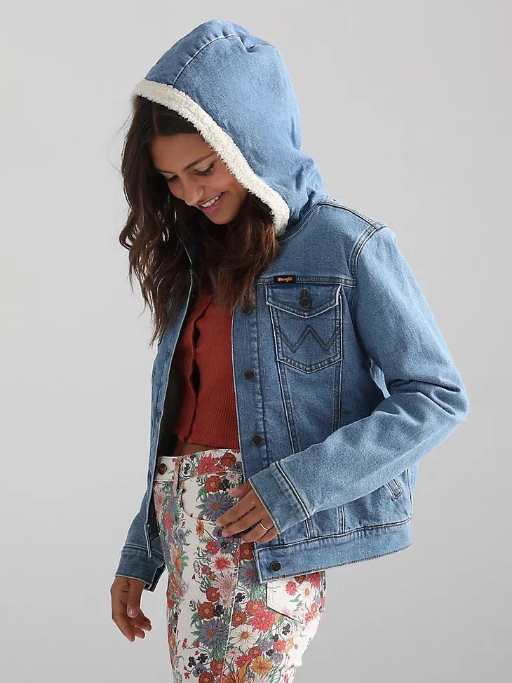 Final Sale ✨ The Hooded Wrangler Retro Denim Sherpa Lined jacket