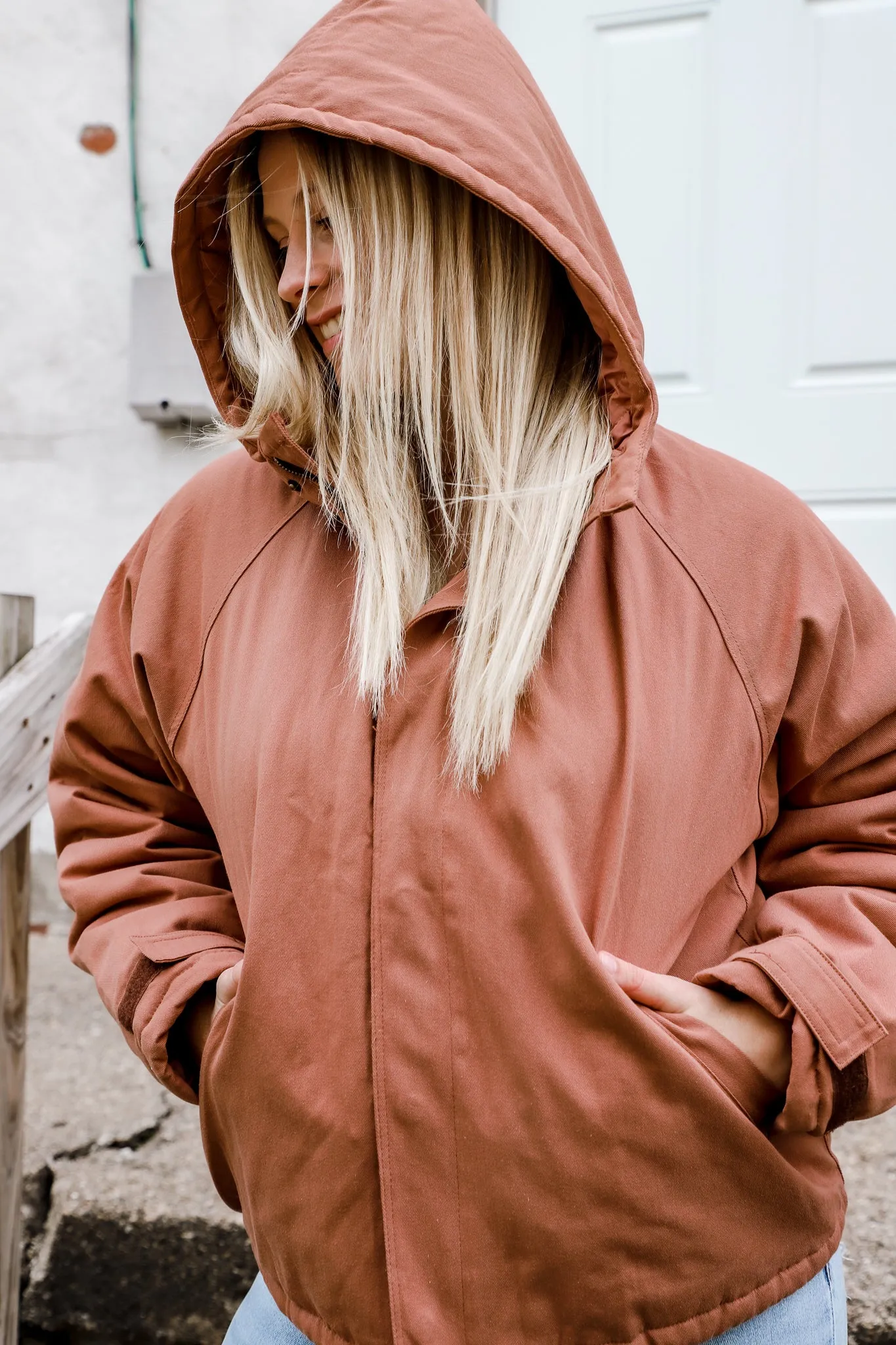 Follow The Seasons Pink Rust Coat