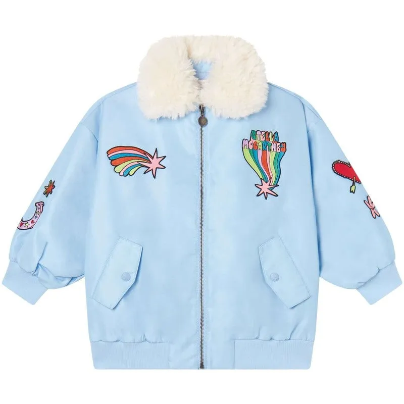 Girls Blue Celeste Bomber Jacket