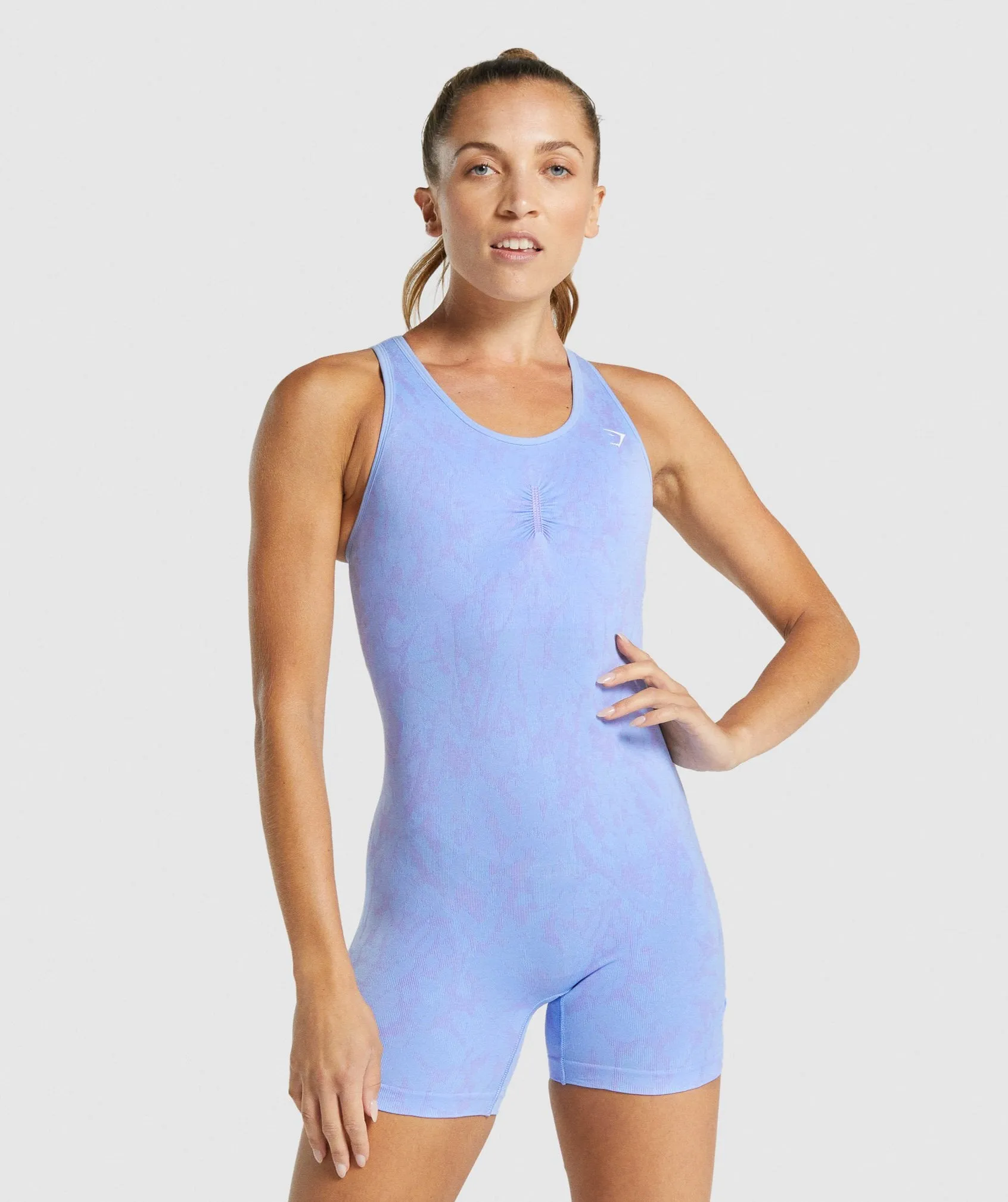 Gymshark Adapt Animal Seamless All In One - Butterfly | Light Blue