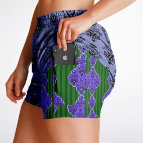 Haunted Mansion Wallpaper Women's 2-in-1 Shorts