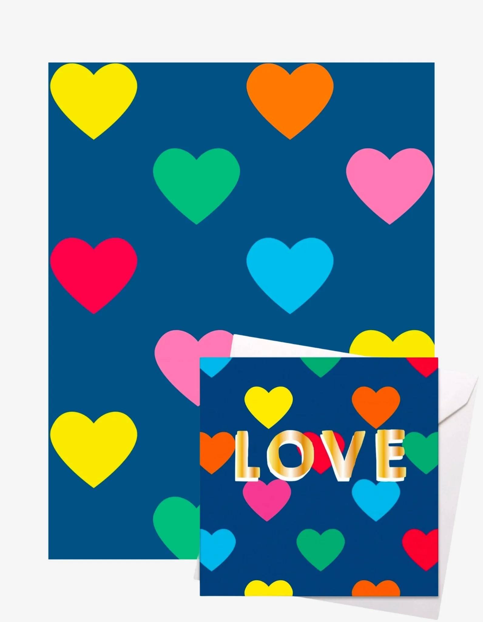 Heart Gift Wrap   Personalised Card Bundle