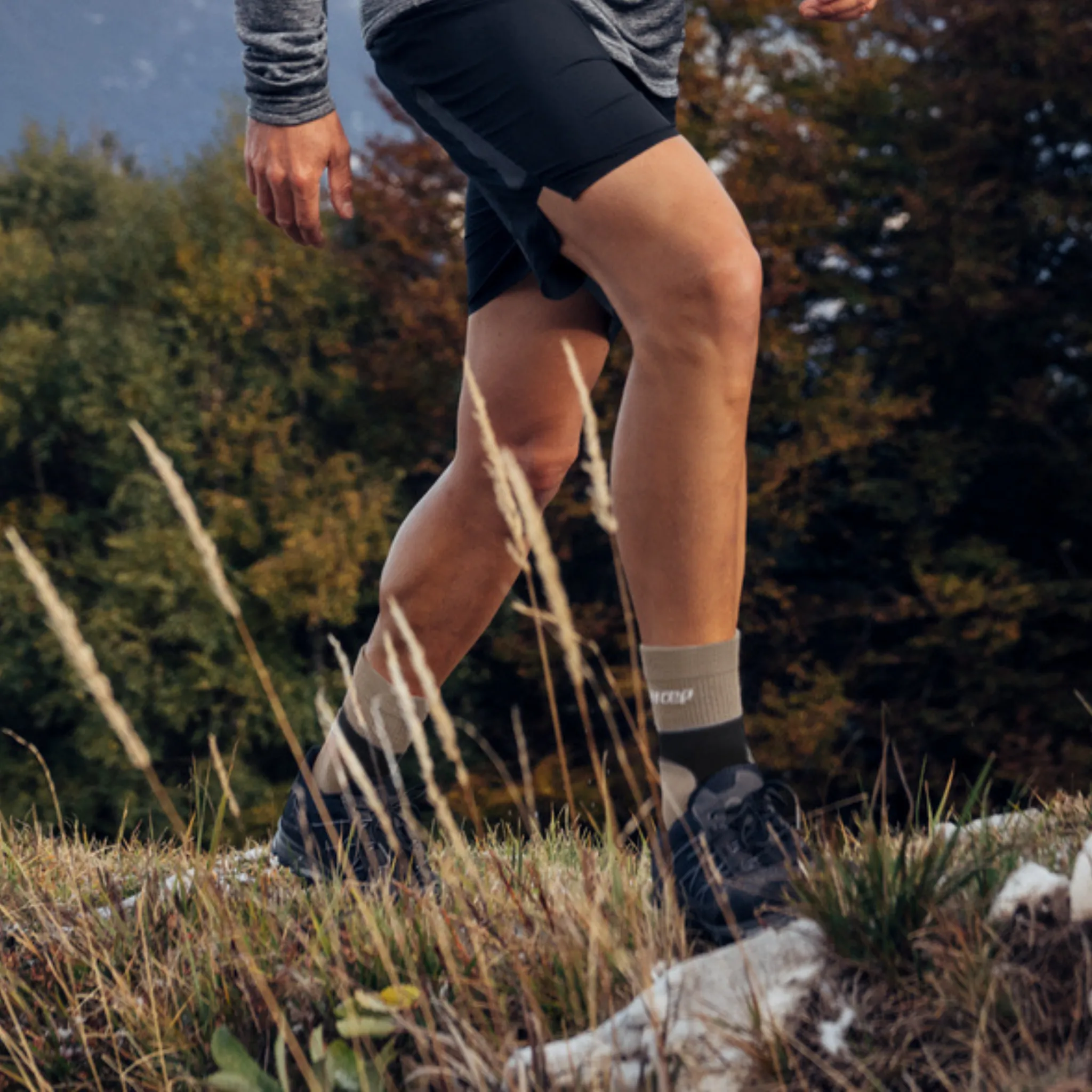 Hiking Merino Mid Cut Compression Socks for Men