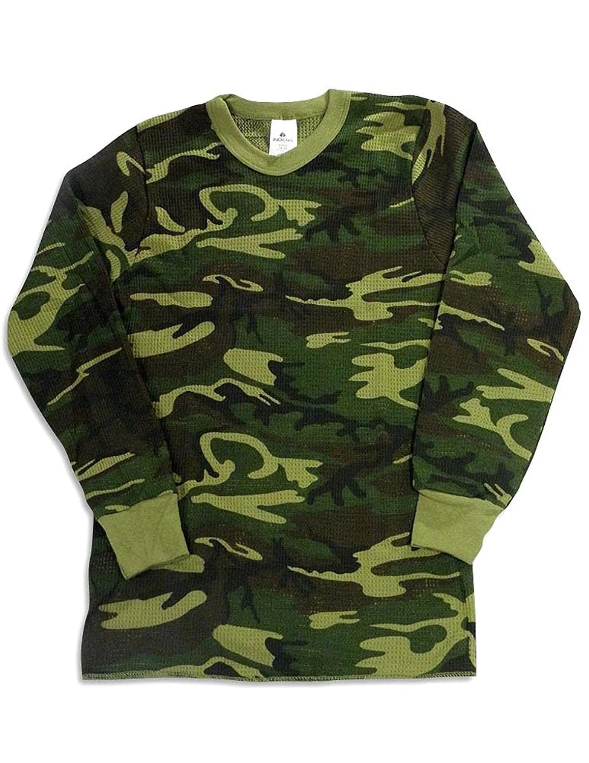 Indera - Mens Long Sleeve Camouflage Thermal Top, 812LS