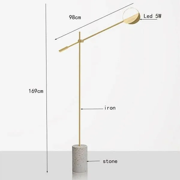 Irvetta - Scandinavian Stone Base Floor Lamp