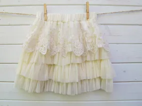 Ivory Lace Layered Tutu