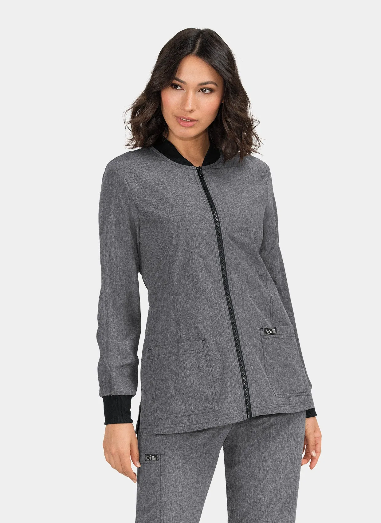 Koi Basics Andrea Jacket - Heather Grey