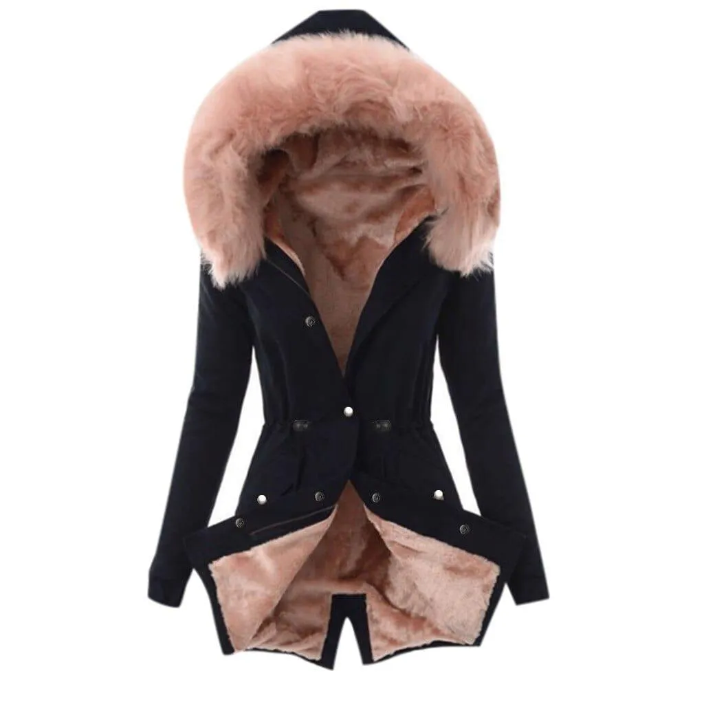 Ladies Fur Lining Winter Coat