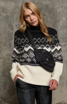 Leighton Mockneck Ski Sweater | Black