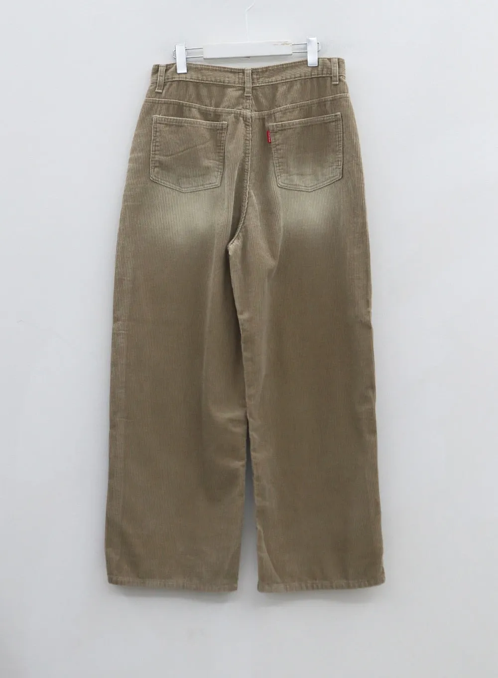 Light Washing Corduroy Wide Pants Unisex CN02