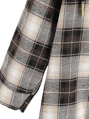 Lined Flannel Jacket Hoodie