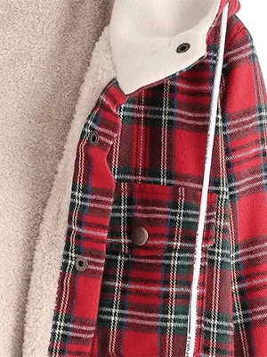 Lined Flannel Jacket Hoodie