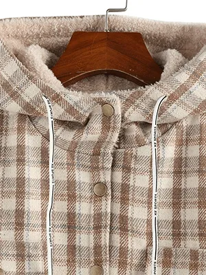 Lined Flannel Jacket Hoodie