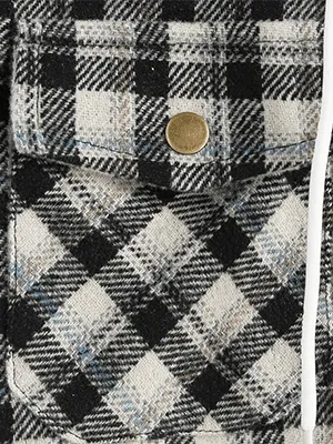 Lined Flannel Jacket Hoodie