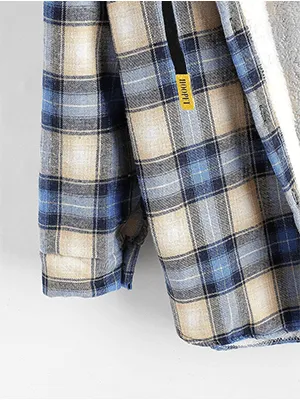 Lined Flannel Jacket Hoodie