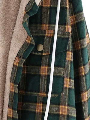 Lined Flannel Jacket Hoodie