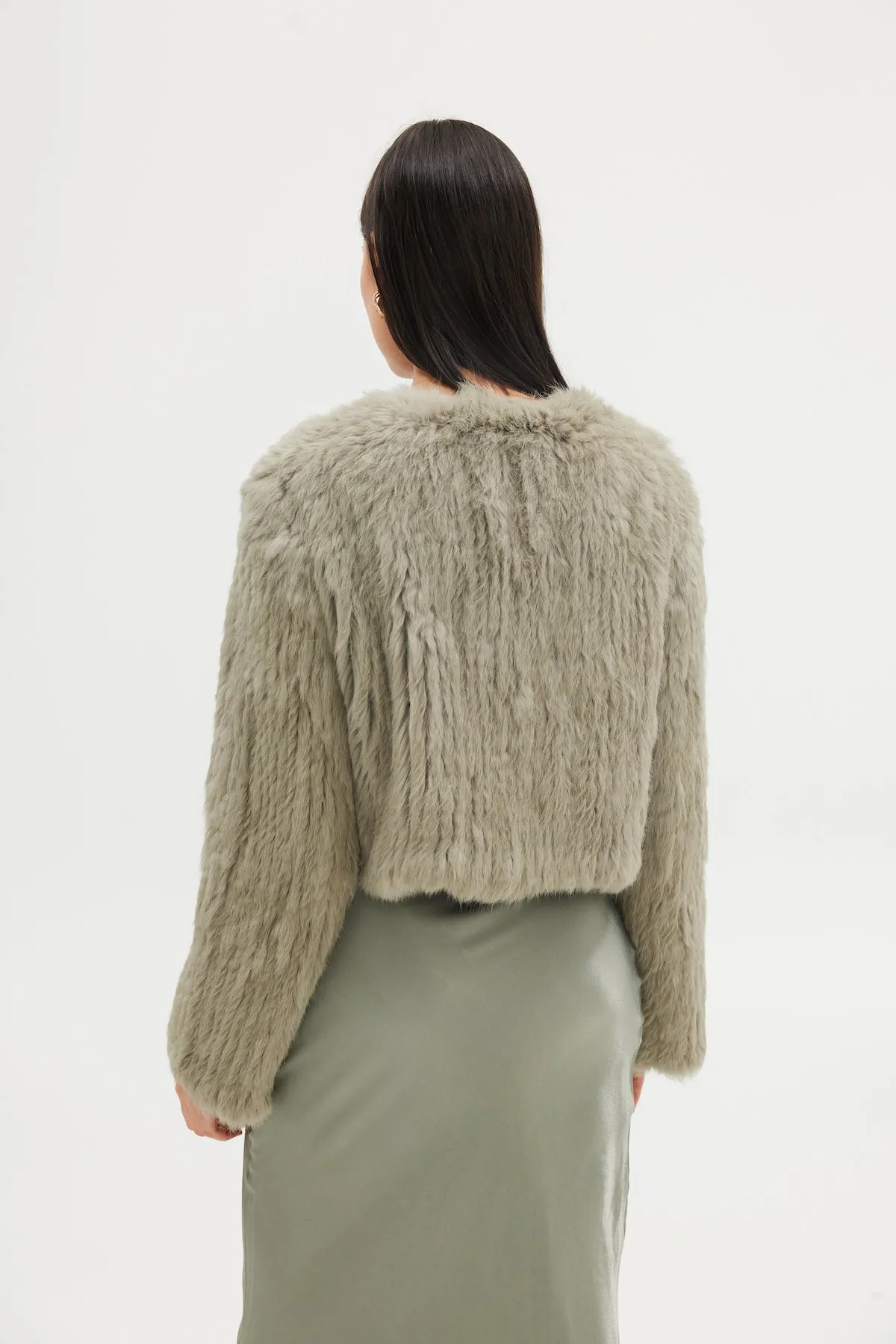 Lola Crop Jacket - Sage