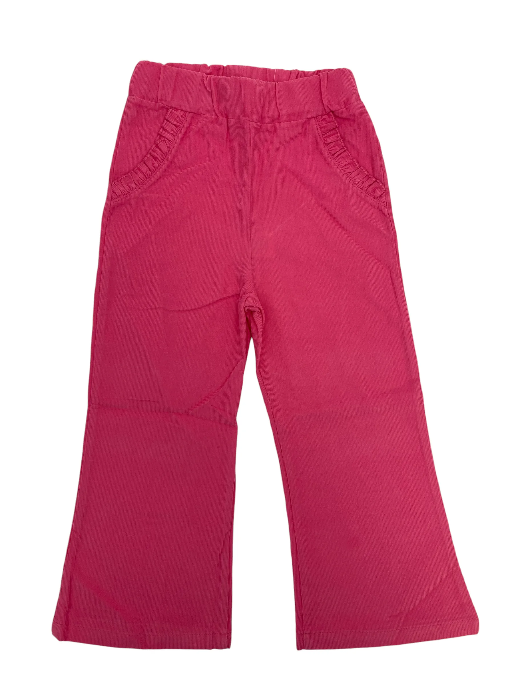 Luigi Corduroy Girl Flare Pants W/Ruffle Front Pockets Solid BPo39 5108