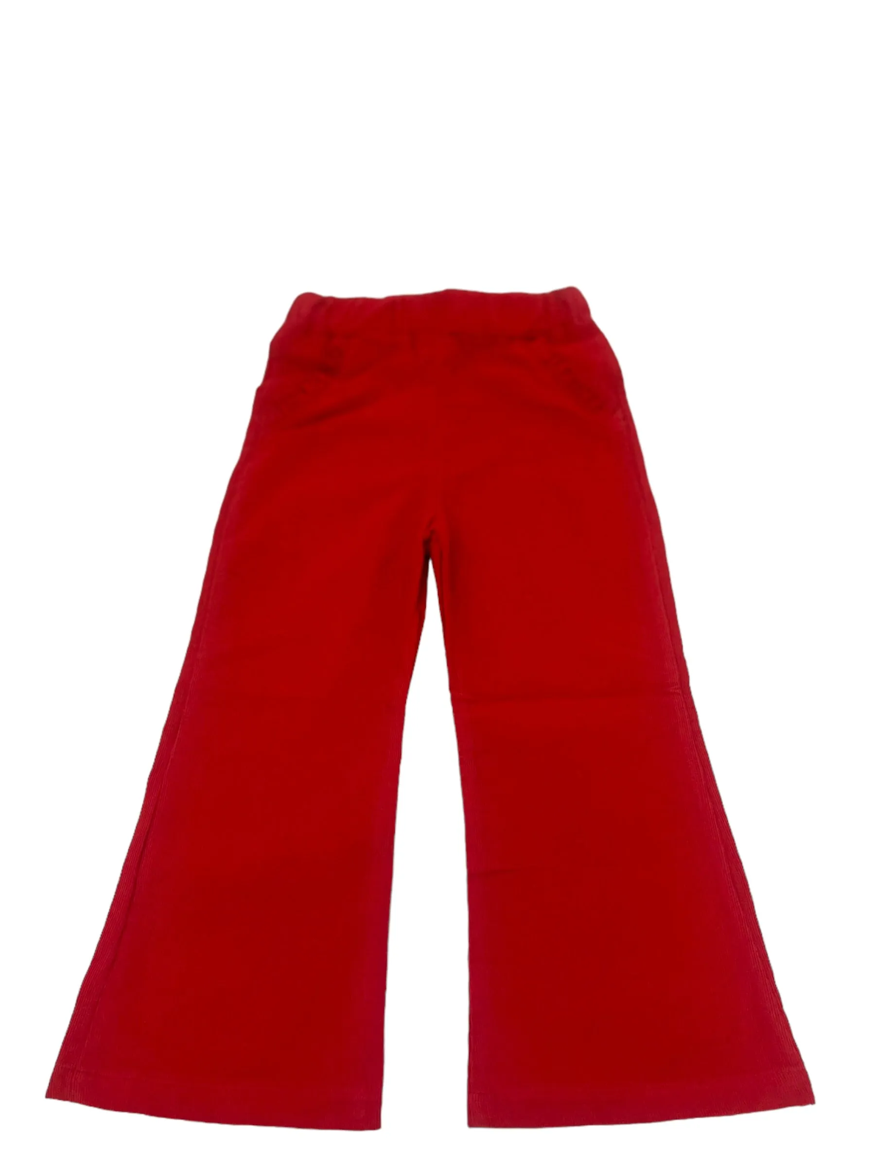 Luigi Corduroy Girl Flare Pants W/Ruffle Front Pockets Solid BPo39 5108