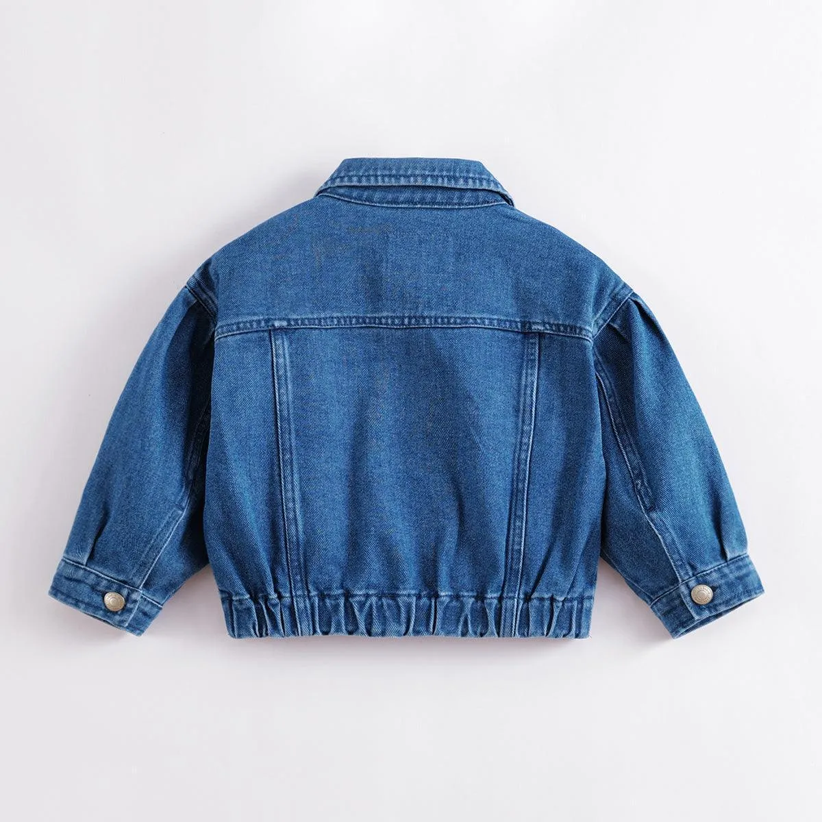 MARC & JANIE Girls Bubble Sleeve Denim Jacket 230060