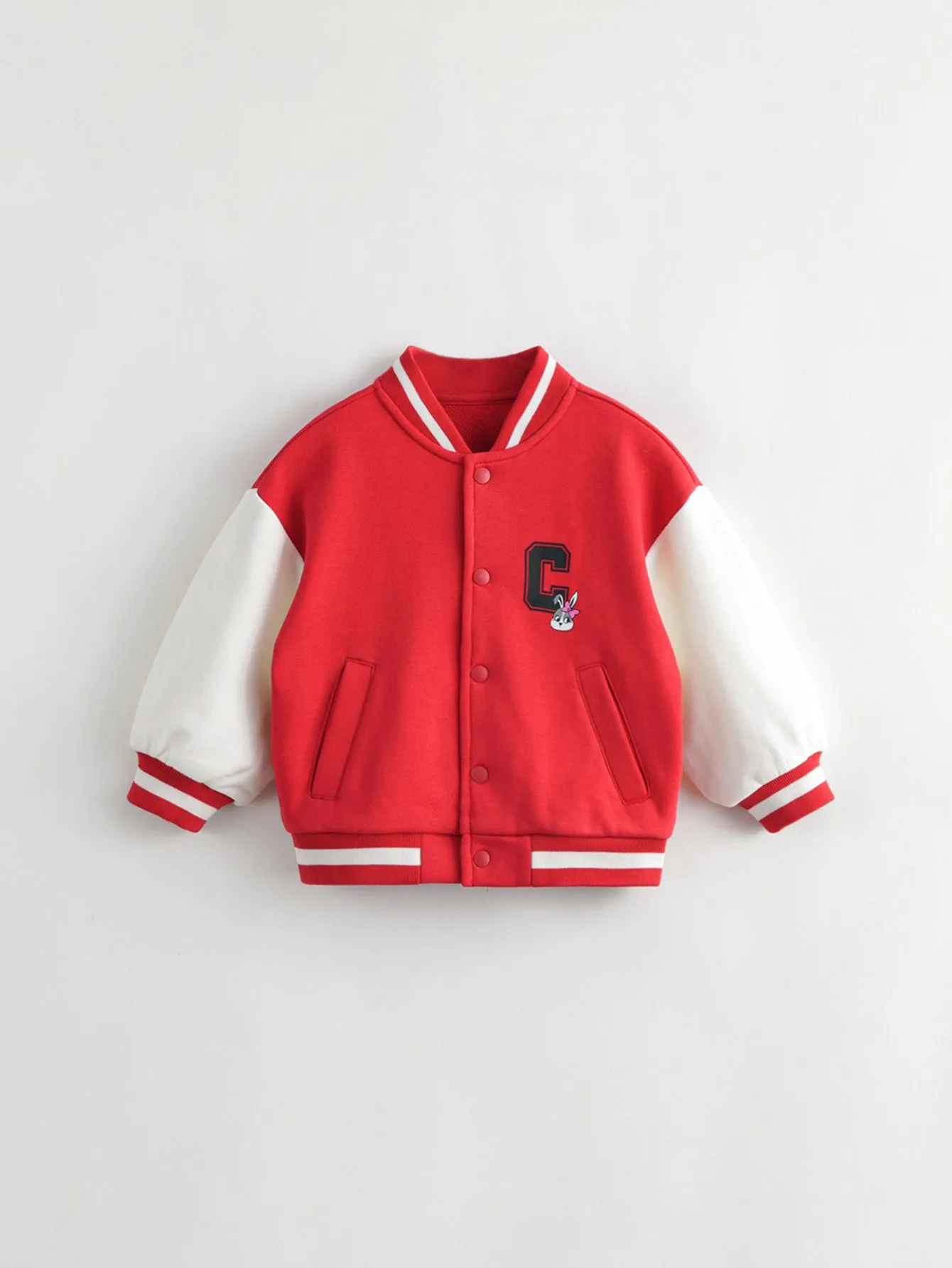 MARC & JANIE Girls Patchwork Baseball Jacket 231159