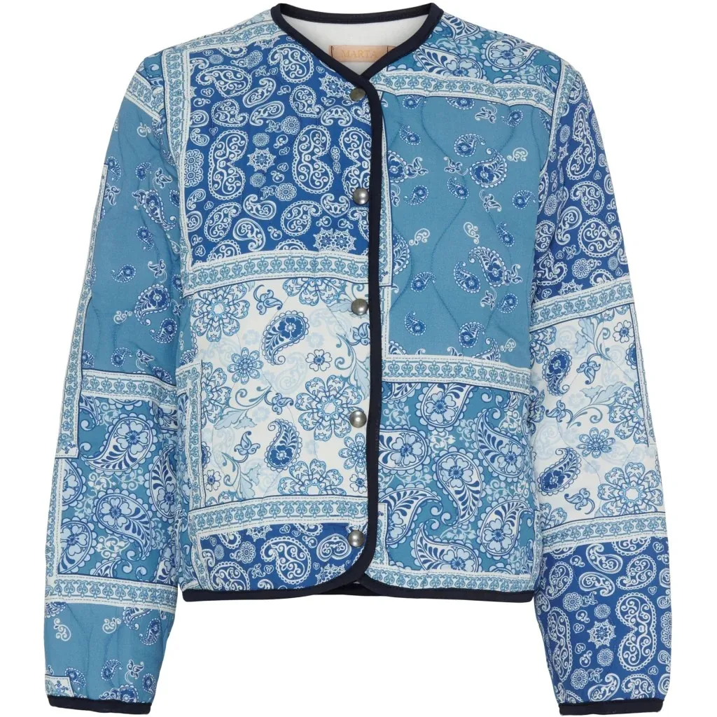 Marta Du Chateau Blue Quilted Jacket