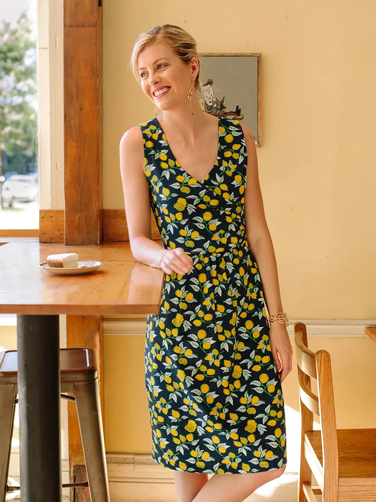 Mata Traders Delia Wrap Dress Lemons