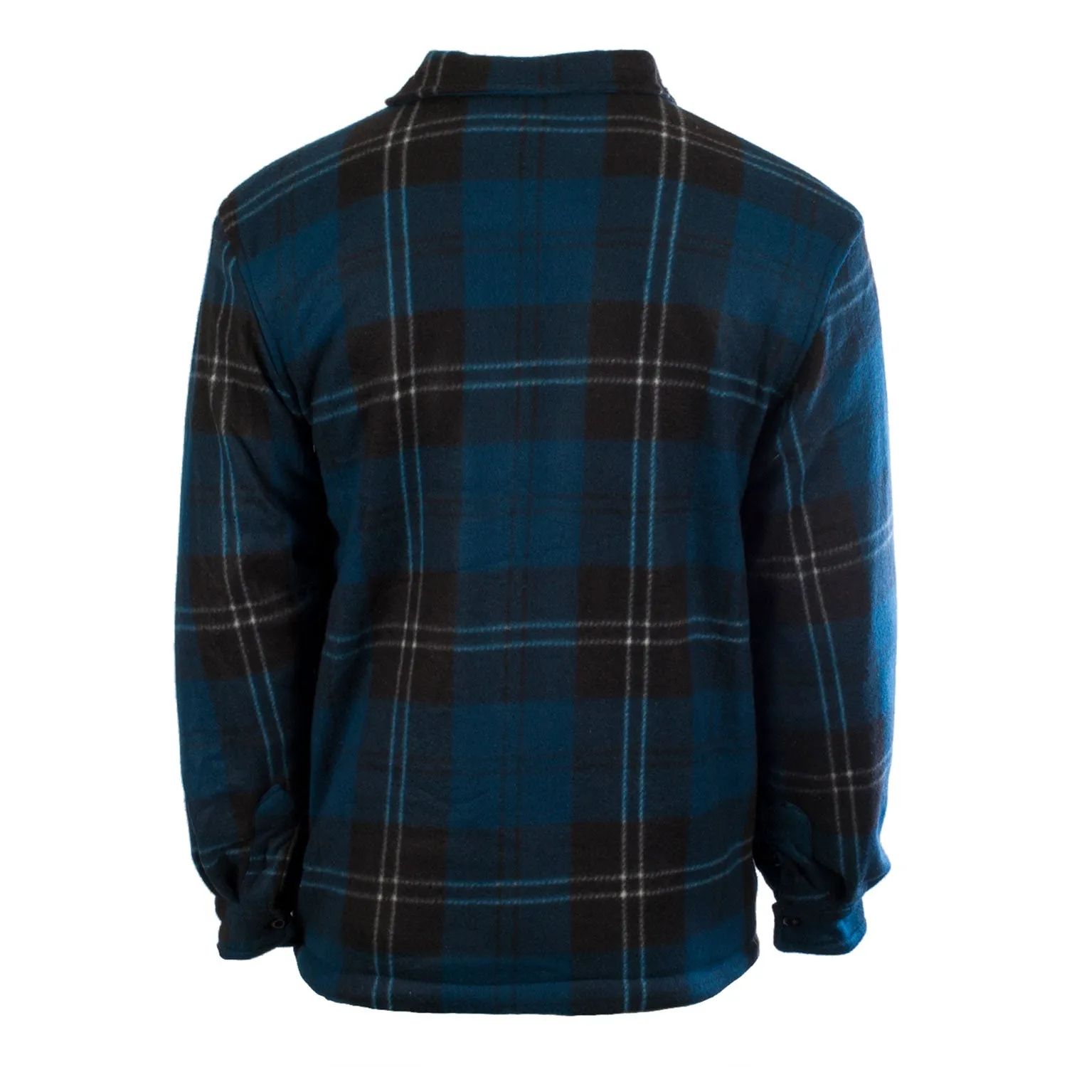 Men's Casual Tartan Sherpa Jacket Ramsay Blue